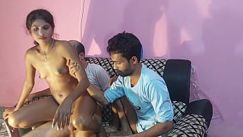 Amateur threesome Desi village girl having sex with two boyfriends ,  Hanif pk and  Sumona and Manik